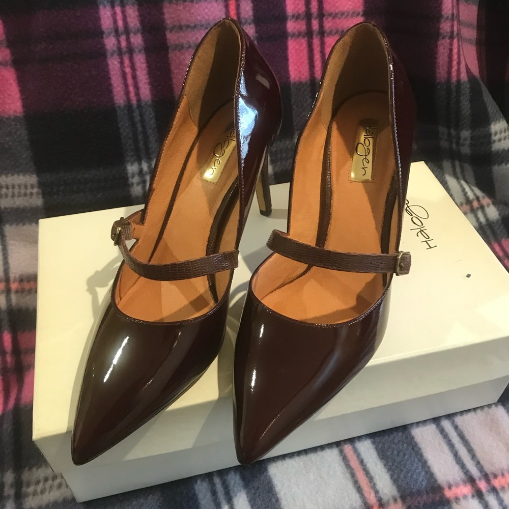 Halogen Burgundy Patent Leather Heels